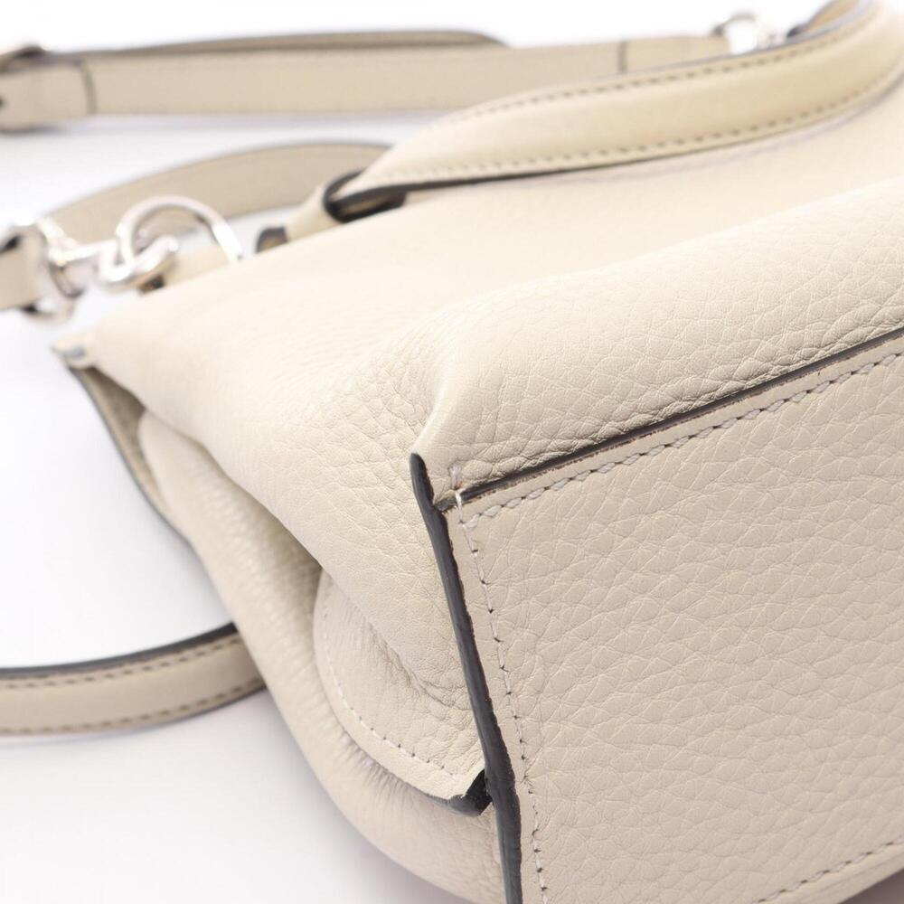 GUCCI White Leather Bamboo Bag - Picture 7 of 8